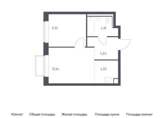 Продаю 1-ком. квартиру, 34.8 м2, посёлок Мирный, жилой комплекс Томилино Парк, к6.1, ЖК Томилино Парк