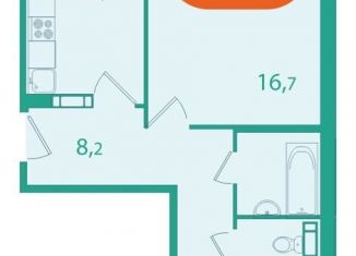 Продается 2-ком. квартира, 55.8 м2, поселок Зональная Станция