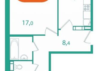 Продаю 2-ком. квартиру, 56.9 м2, Томская область