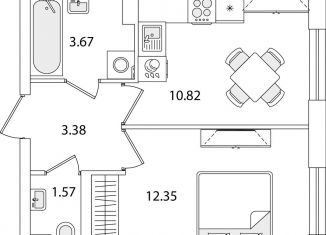 Продам 1-комнатную квартиру, 31.8 м2, Санкт-Петербург, улица Тамбасова, 5Н