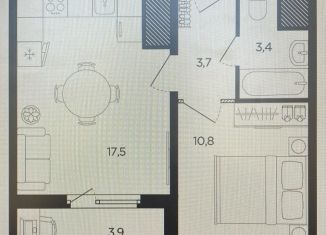 Продажа 2-ком. квартиры, 39 м2, Ростов-на-Дону, ЖК Пятый Элемент, улица Ерёменко, 110/2с1