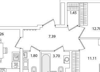 Продается 2-ком. квартира, 56.9 м2, Санкт-Петербург, улица Тамбасова, 5Н