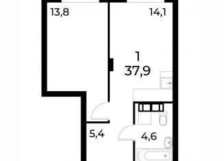 Продается 1-ком. квартира, 37.7 м2, Нижний Новгород, метро Буревестник, улица Коперника