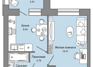 Продается 1-комнатная квартира, 34 м2, Кировская область, улица 4-й Пятилетки, 82