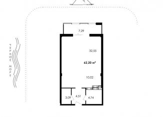 Продажа 1-комнатной квартиры, 62.2 м2, Алушта, Парковая улица, 7