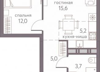 Продам 2-комнатную квартиру, 41.5 м2, Пермь, ЖК Погода