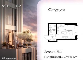 Продам квартиру студию, 23.4 м2, Москва, ЗАО