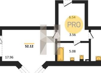 1-комнатная квартира на продажу, 52.1 м2, Татарстан