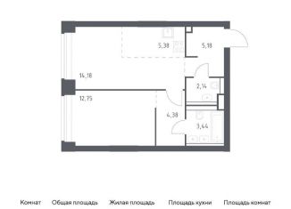 Продаю однокомнатную квартиру, 47.5 м2, Москва, ЗАО, жилой комплекс Нова, к3