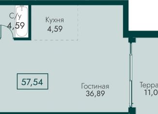 Продаю 2-ком. квартиру, 57.5 м2, Крым, улица Мухина, 17А