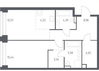 Продаю 1-ком. квартиру, 59.2 м2, Москва, ЗАО, жилой комплекс Нова, к2