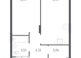 1-комнатная квартира на продажу, 35.9 м2, Балашиха, улица Бояринова, 36