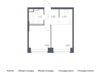 Продам 1-ком. квартиру, 35.6 м2, Москва, район Раменки, жилой комплекс Нова, к1