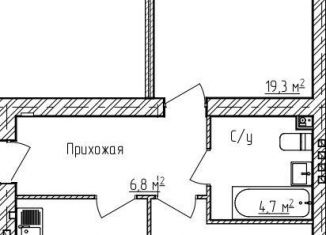 Продажа 2-ком. квартиры, 55.9 м2, деревня Карабиха