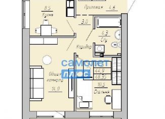 Продается квартира студия, 48.4 м2, Бийск, Ударная улица, 6