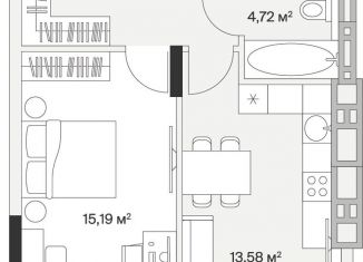 Продаю 1-ком. квартиру, 42.3 м2, Калининградская область