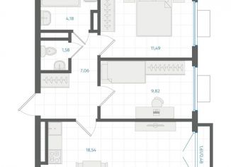 Продается 2-комнатная квартира, 53.2 м2, Екатеринбург