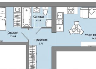 Продажа 2-комнатной квартиры, 40 м2, Ульяновск, жилой комплекс Город Новаторов, 3, Засвияжский район