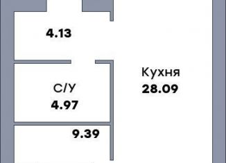 1-ком. квартира на продажу, 47.6 м2, Самарская область