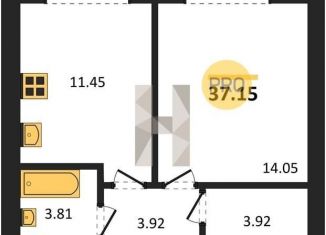 Продается 1-комнатная квартира, 37.2 м2, Татарстан