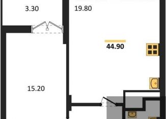 Продажа 1-ком. квартиры, 44.9 м2, Воронежская область