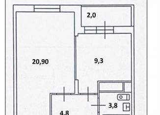 Продаю однокомнатную квартиру, 38.8 м2, Мытищи, Благовещенская улица, 7