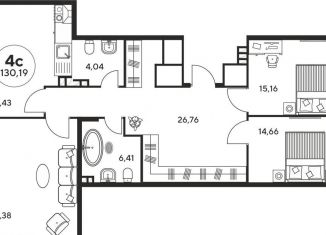 Продается 4-ком. квартира, 137 м2, Ростов-на-Дону, Пушкинская улица, 97