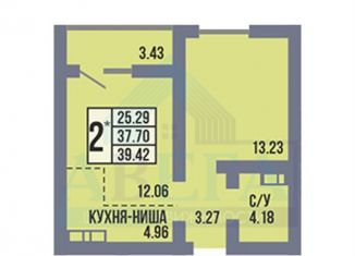 1-ком. квартира на продажу, 40 м2, Оренбургская область, улица Терешковой, 134А