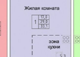 Продается 1-комнатная квартира, 33.1 м2, Абакан, улица Ленинского Комсомола, 24/2