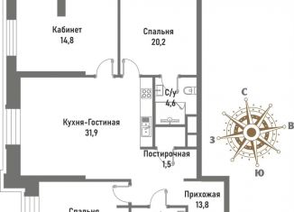 Продаю 4-комнатную квартиру, 96.9 м2, Москва, улица Матросская Тишина, 12