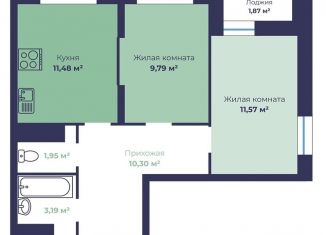 Продам 2-ком. квартиру, 49.2 м2, Ярославская область