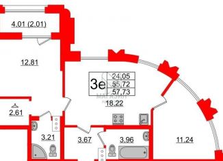 Продажа 2-комнатной квартиры, 57.7 м2, Санкт-Петербург, Алтайская улица, 39