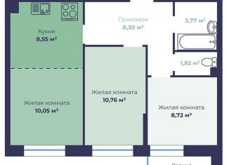 Продается трехкомнатная квартира, 53.3 м2, Ярославль, Фрунзенский район