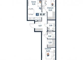 Продаю 2-ком. квартиру, 63 м2, Ленинградская область