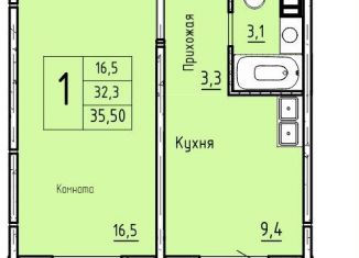 Продам 1-комнатную квартиру, 35.5 м2, Курган, 7-й микрорайон, 23