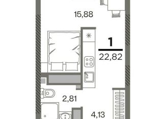 Продаю 1-комнатную квартиру, 22.8 м2, Рязань