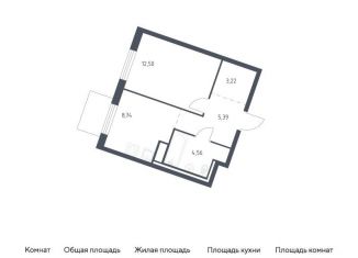 Продается однокомнатная квартира, 34.4 м2, Ленинградская область