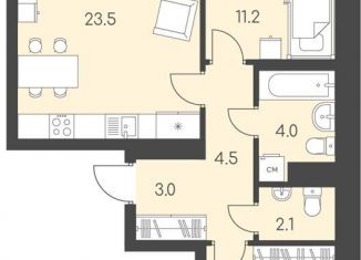 Продается 2-комнатная квартира, 66.6 м2, Ижевск, Индустриальный район