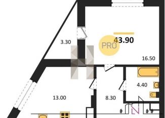 Продается 1-комнатная квартира, 43.9 м2, Воронеж, Железнодорожный район, бульвар Содружества, 1