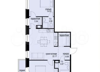 Продается 2-ком. квартира, 71.5 м2, Санкт-Петербург