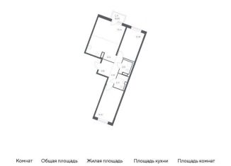 Продаю двухкомнатную квартиру, 66.5 м2, деревня Лаголово, жилой комплекс Квартал Лаголово, 1