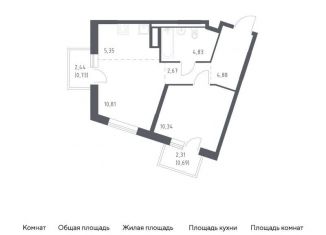 Продаю 1-комнатную квартиру, 40.3 м2, Ленинградская область, жилой комплекс Квартал Лаголово, 1