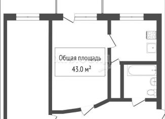 Продам двухкомнатную квартиру, 43 м2, Томская область, улица Елизаровых, 42