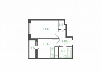 Однокомнатная квартира на продажу, 35.6 м2, Котельники, микрорайон Новые Котельники, 20