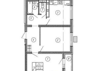 Продаю двухкомнатную квартиру, 53.9 м2, Воронеж, улица Загоровского, 5/1