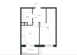 Продам 1-комнатную квартиру, 37.6 м2, деревня Лобаново