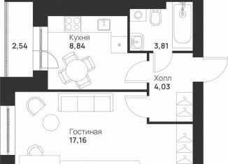 Продается однокомнатная квартира, 36.4 м2, Тула, улица Героя России Зиничева, 8