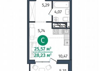 Продажа квартиры студии, 25.6 м2, Тюмень