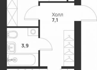 Продаю однокомнатную квартиру, 52.2 м2, Тула, улица Героев России, 2