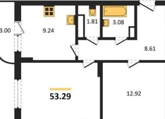 Продам 2-ком. квартиру, 53.3 м2, Воронеж